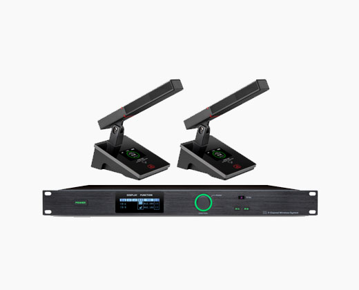 LAX UM-M120F 一拖二無(wú)線雙振膜會(huì)議話筒