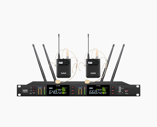 LAX UM620 一拖二真分集無線頭戴/領(lǐng)夾話筒